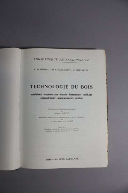 [BOIS]. 4 volumes : 
Menuisiers d’hier et...