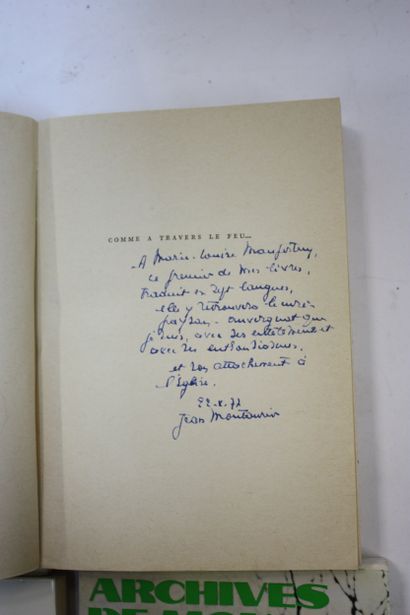 MONTAURIER (Jean). 10 volumes dédicacés :...