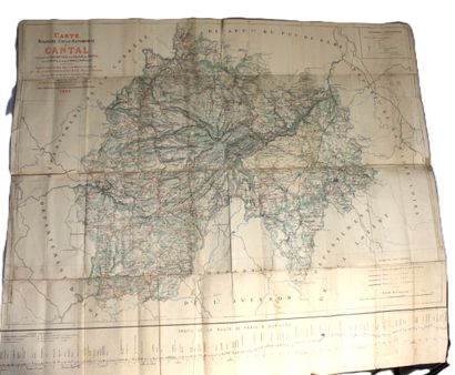 [AUVERGNE]. 2 cartes. 
Carte routière, cyclo-automobile...