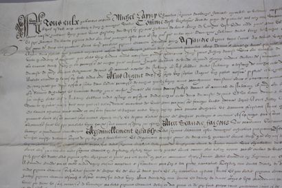 [ARCHIVES MANUSCRITES XVIe siècle]. Important...