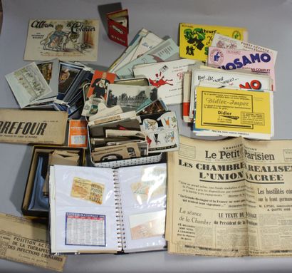 VARIA. Dont collection de buvards, cartes...