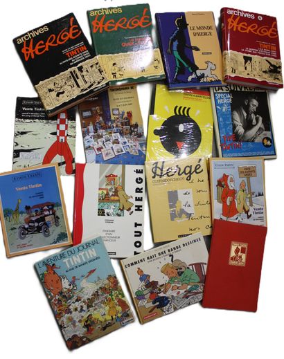 HERGE et TINTIN. 15 volumes : Archives Hergé,...