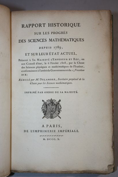 DELAMBRE (Jean-Baptiste-Joseph). Rapport...