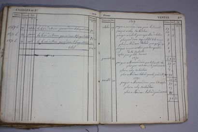 [AUBUSSON PENITENTS NOIRS]. Deux registres...