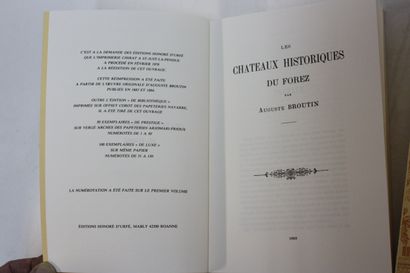 BROUTIN (Aug.). Châteaux historiques du Forez....