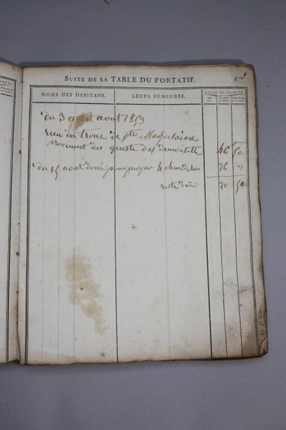 [AUBUSSON PENITENTS NOIRS]. Deux registres...