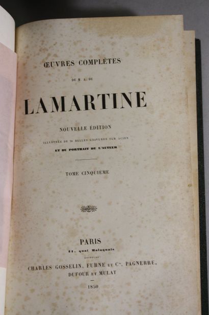 LAMARTINE. 5 volumes des Œuvres complètes...