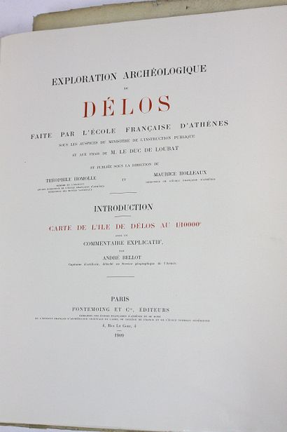[DELOS]. Exploration archéologique de Délos...