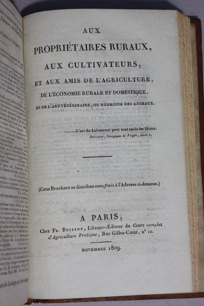 ROZIER (Abbé François). Cours complet d'agriculture...