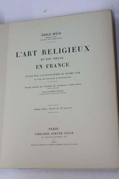 MALE (Emile). L’art religieux en France XIIe...
