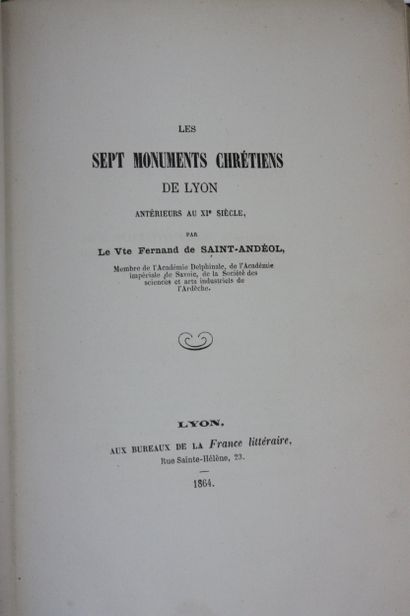 VARIA. 7 volumes reliés
Saint Germain d’Auxerre...