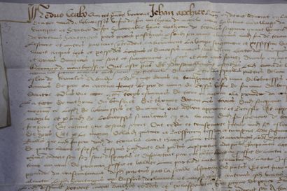 [ARCHIVES MANUSCRITES XVIe siècle]. Important...
