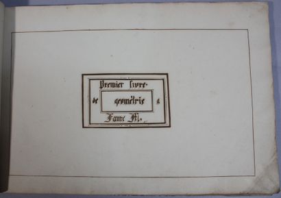 [MANUSCRIT] - FAURE (Michel). Cours de Géométrie,...
