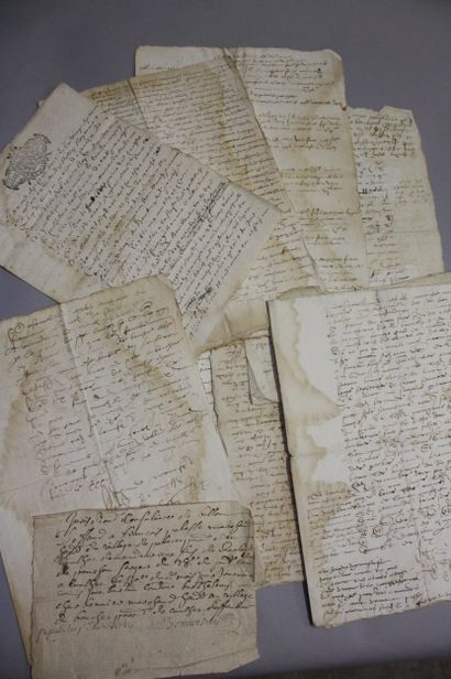 [ARCHIVES MANUSCRITES XVIe siècle]. Important...