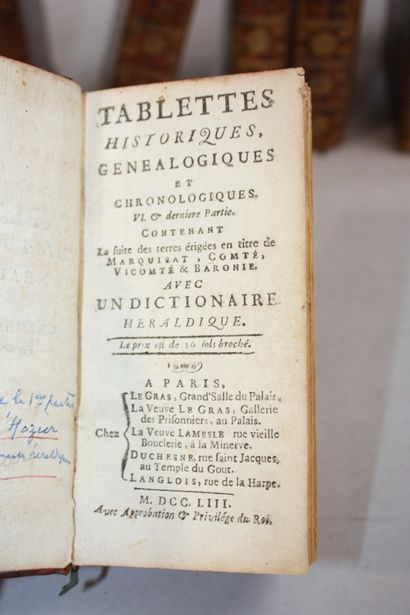 [CHASSOT DE NANTIGNY]. TABLETTES HISTORIQUES...