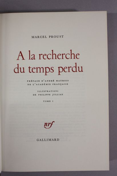 PROUST (Marcel). A la recherche du temps...