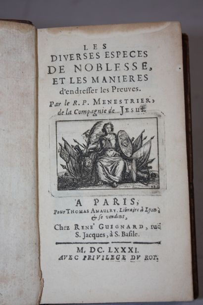 MENESTRIER. Les diverses espèces de noblesse...
