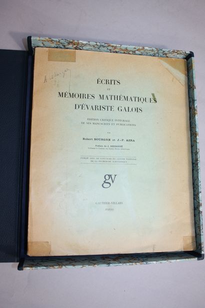GALOIS (Evariste). Mathematical writings...