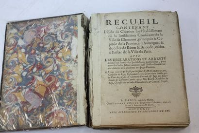 CORTIGIER. Recueil contenant l'édit de création...