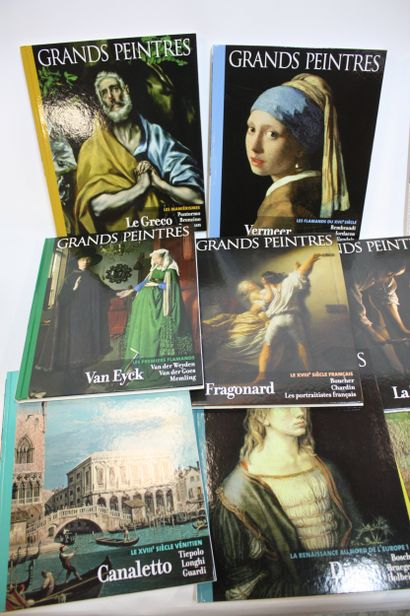 LES GRANDS PEINTRES. 15 volumes (Vermeer,...
