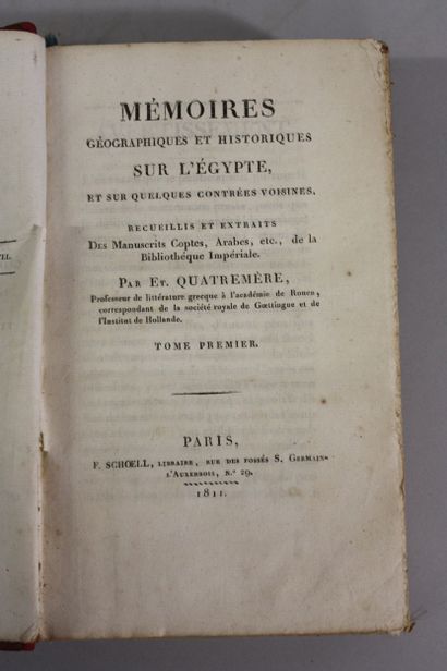 QUATREMERE (Et.). Mémoires géographiques...