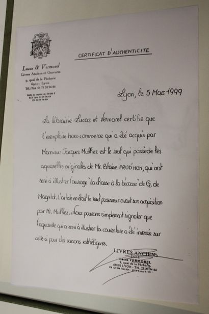 MAGNITOT (G. de) - [PRUD’HON (Blaise)]. Chasses...