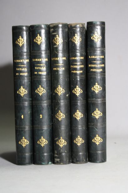LAMARTINE. 5 volumes des Œuvres complètes...