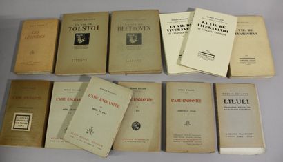 ROLLAND (Romain). 12 volumes in-8 and in-12,...