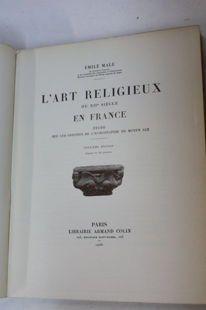 MALE (Emile). L’art religieux en France XIIe...