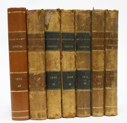 REVUE DE L’ART CHRETIEN. 7 volumes. 
1905,...