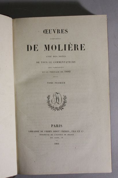 [THEATRE]. 
MOLIERE. Œuvres complètes. P.,...