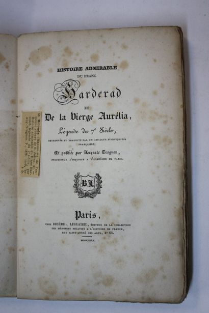 TROGNON (Auguste). Manuscrits de l’ancienne...