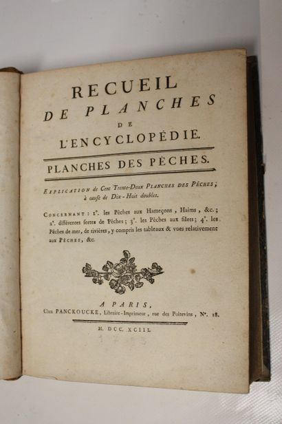 [ENCYCLOPEDIE - PECHE]. Recueil de planches...