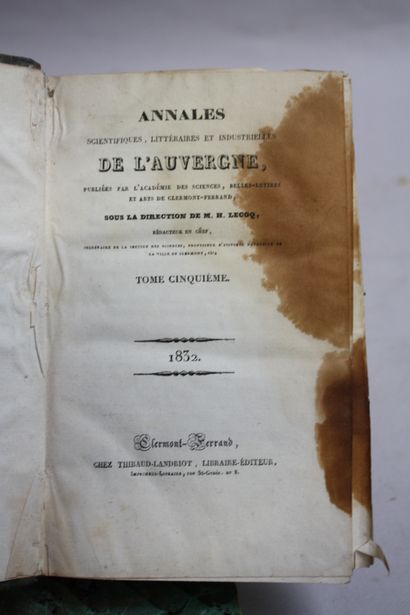 LECOQ (H.). Annales scientifiques, industrielles...