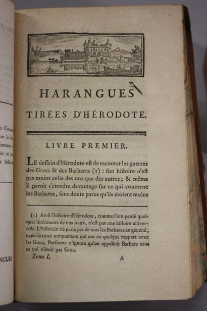 [THUCYDIDE]. Harangues tirées d'Hérodote,...