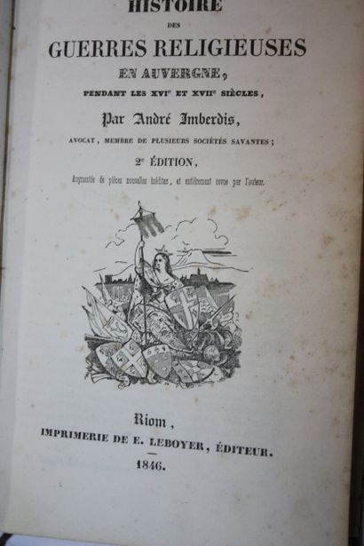 IMBERDIS (André). Histoire des guerres religieuses...