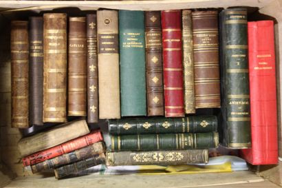 4 cartons de livres reliés du XIXe siècle...