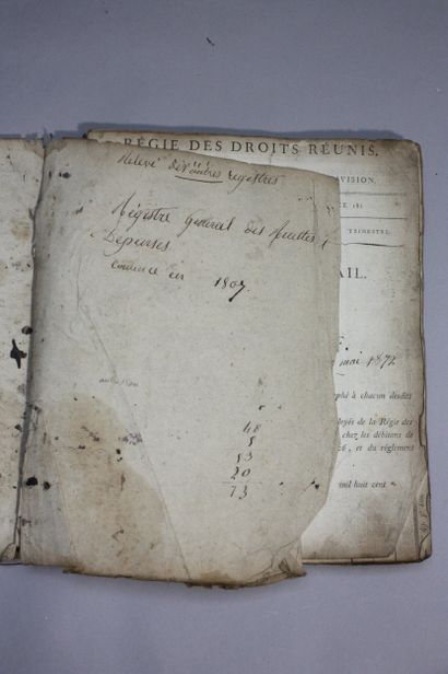[AUBUSSON PENITENTS NOIRS]. Deux registres...