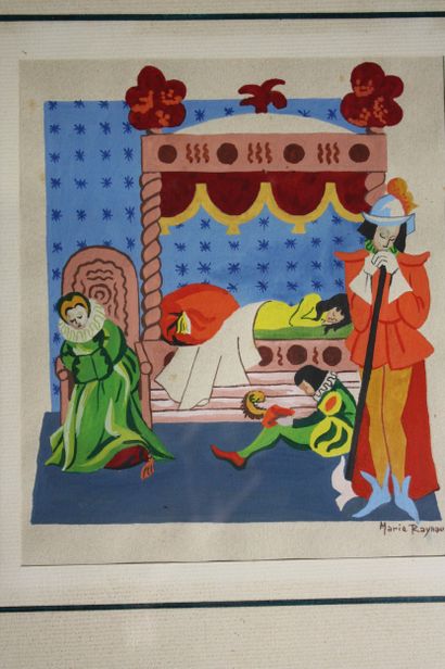 PAPET (A.). 4 gouaches originales illustrant...