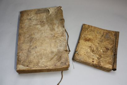 [AUBUSSON PENITENTS NOIRS]. Deux registres...