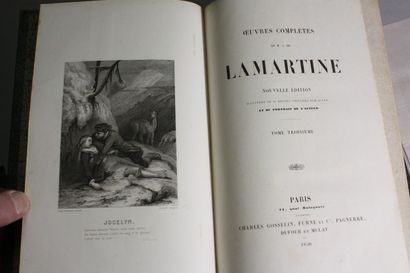 LAMARTINE. 5 volumes des Œuvres complètes...