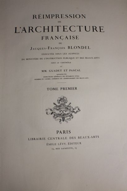 BLONDEL (Jacques-François). Réimpression...