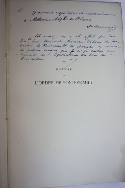 [FONTEVRAUD]. Histoire de l’ordre de Fontevrault...