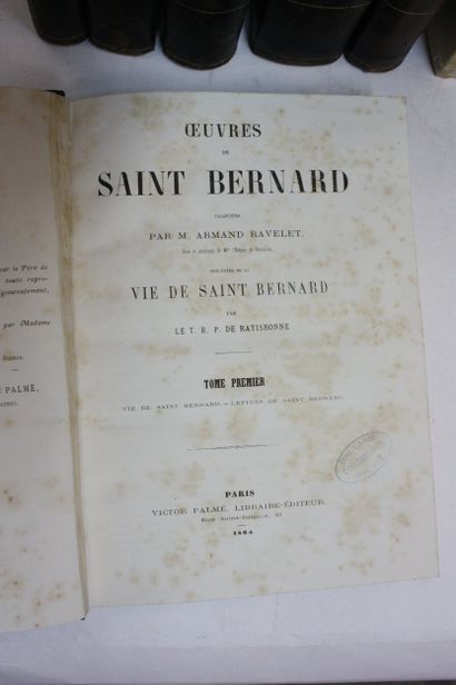 [SAINT BERNARD]. 13 volumes, dont : 
Œuvres...