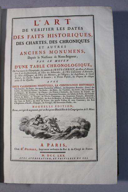DANTINE - DURAND - CLEMENCET. L'Art de vérifier...