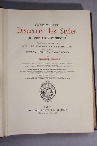 [STYLES ] 5 volumes : 
Les porcelainiers...