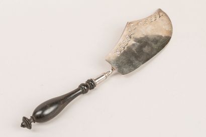 A 950°/°° silver fish scoop engraved with...