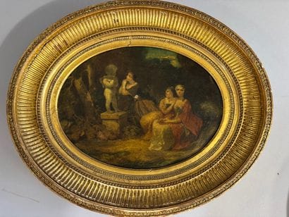 LANFANT DE METZ
Two oval canvases depicting...