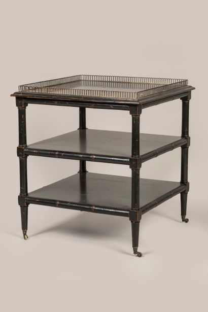 MISSONNIER - Blackened wood serving table...