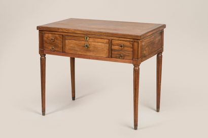 Louis XVI mahogany dressing table opening...
